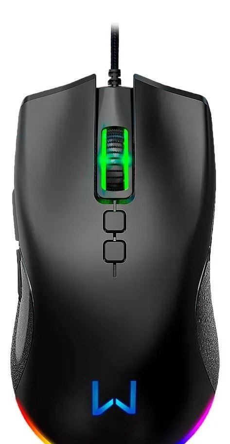 Mouse Gamer Multi Warrior 7 botões Rush Rgb 12000dpi - Mo392 Cor Preto