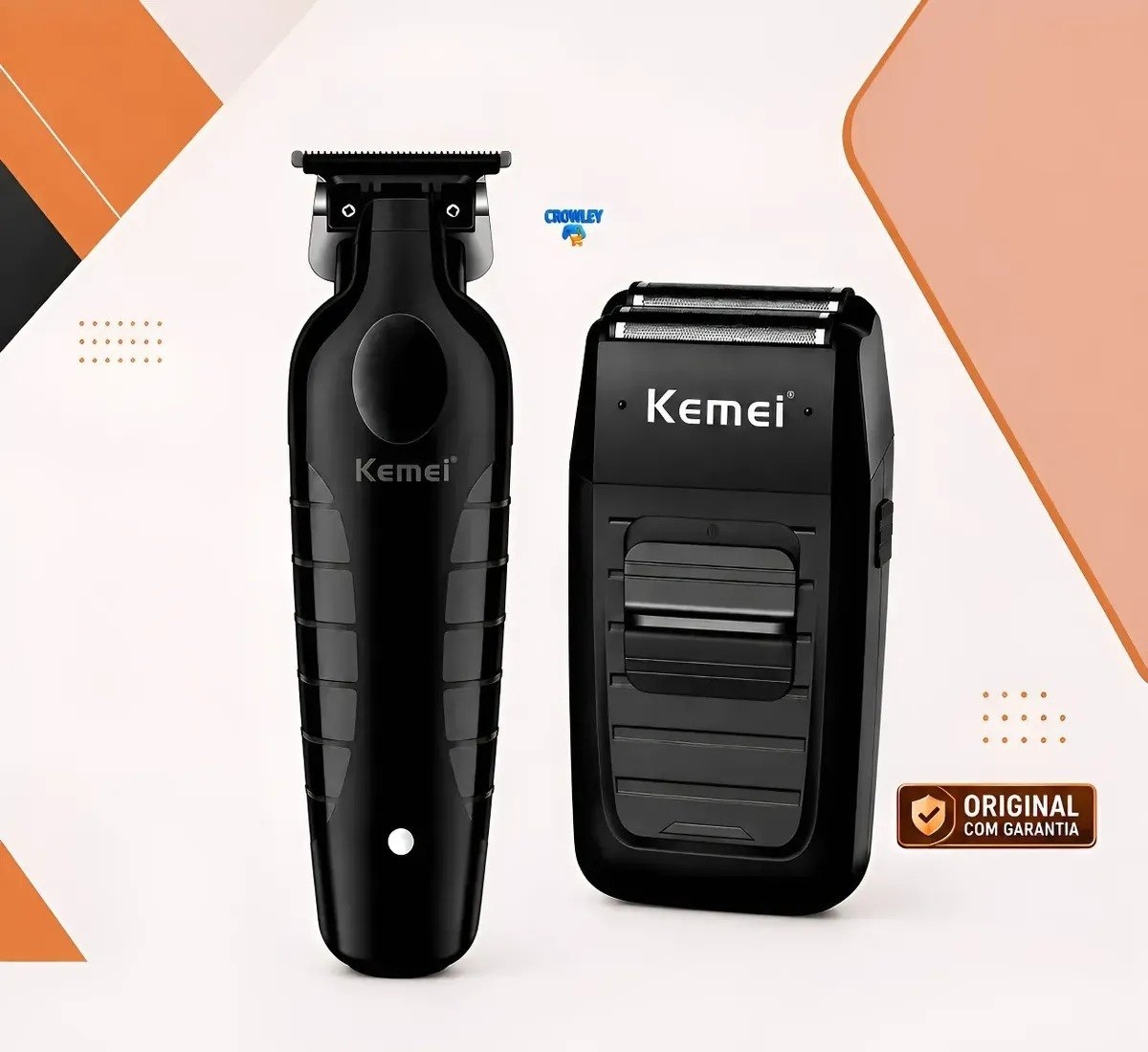 Kit Kemei Máquina Acabamento Km-2299 E Barbeador Shaver 1102