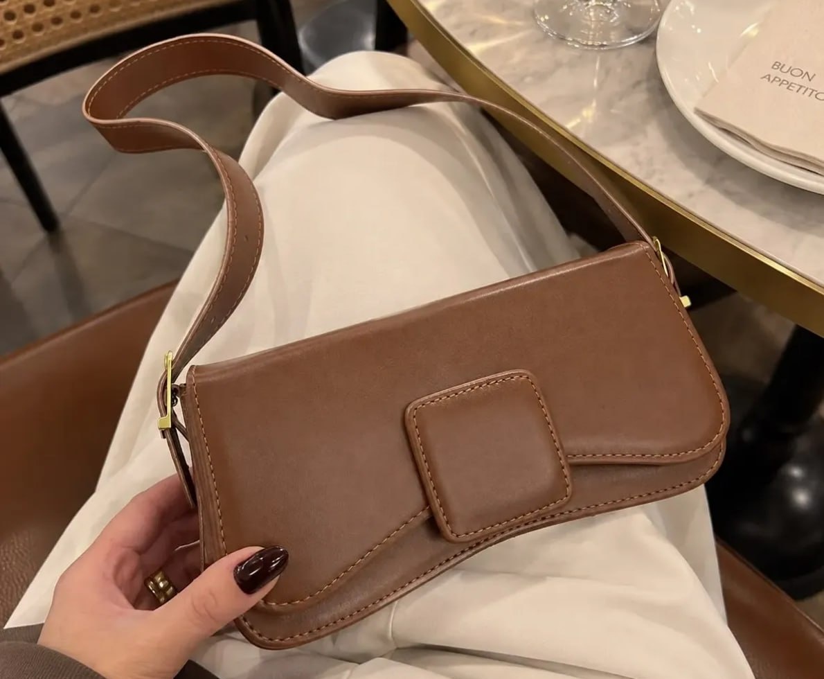 Bolsa Baguete De Ombro Compacta Casual