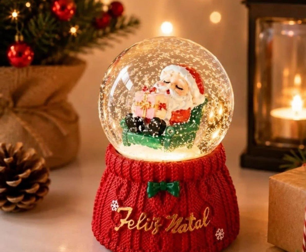 Decoração de Natal Globo de Neve Natalino