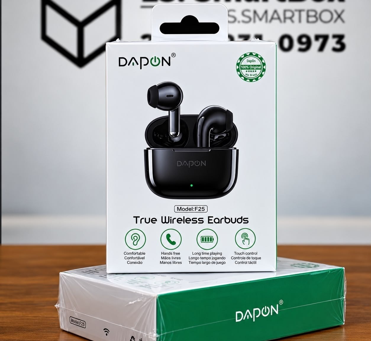 Fone de Ouvido Dapon F25 Touch sem Fio com Microfone