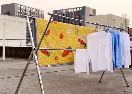 Varal De Chão Dobrável Aço Inoxidável