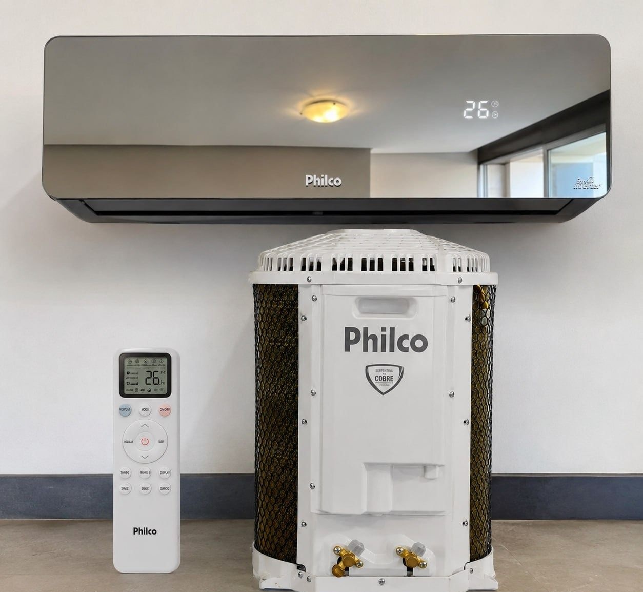 Ar Condicionado Inverter Philco Espelhado 12000 BTUs