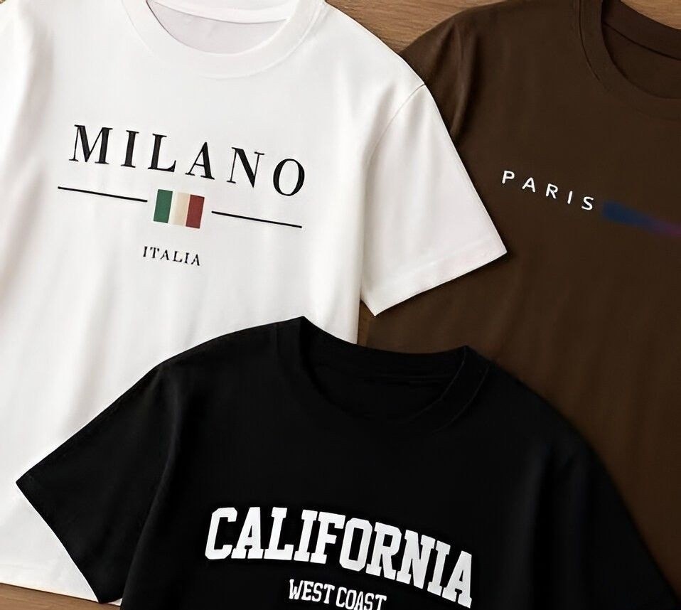 Kit 3 Camisetas Algodão Milano Paris Califórnia