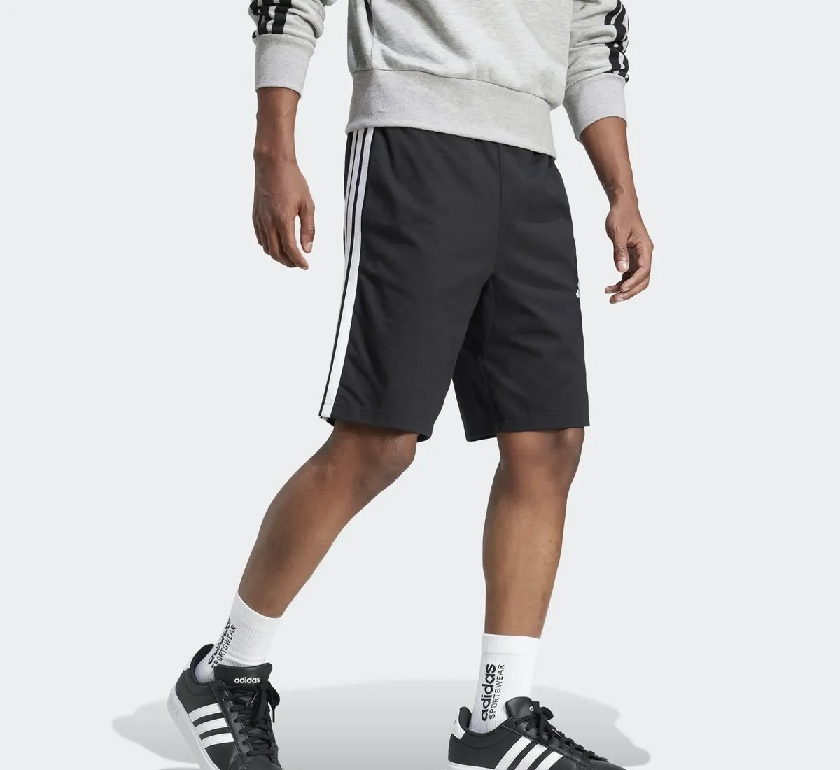 Shorts Masculino Malha Essential Três Listras adidas