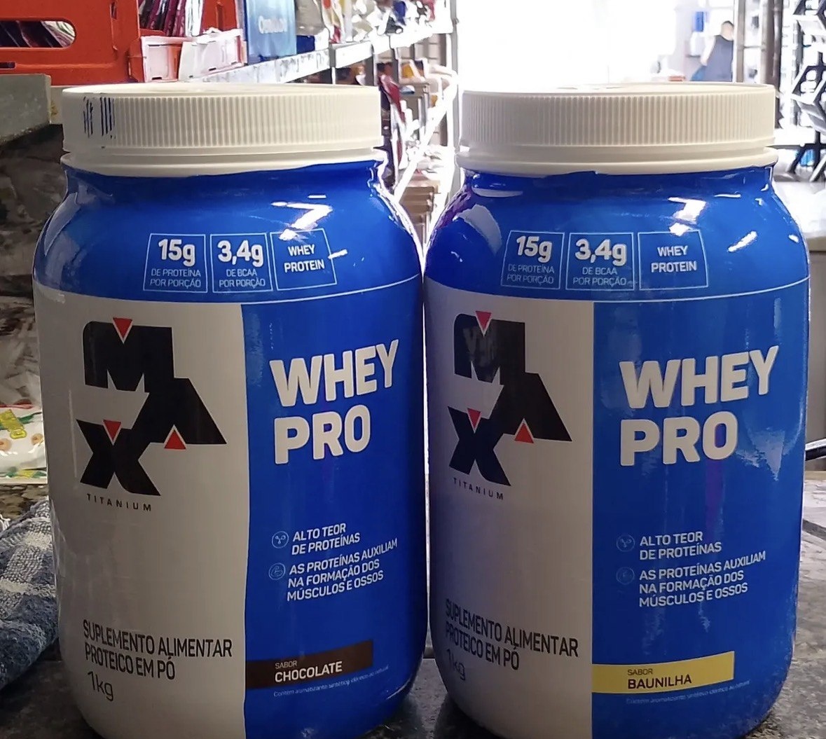 Proteína Max Titanium Whey Pro Concentrado Em Pó Sabor Baunilha X 1kg