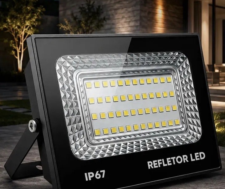 kit 2 Refletor Led 200w Holofote Bivolt Prova Dágua Cor Branco Frio 6500k
