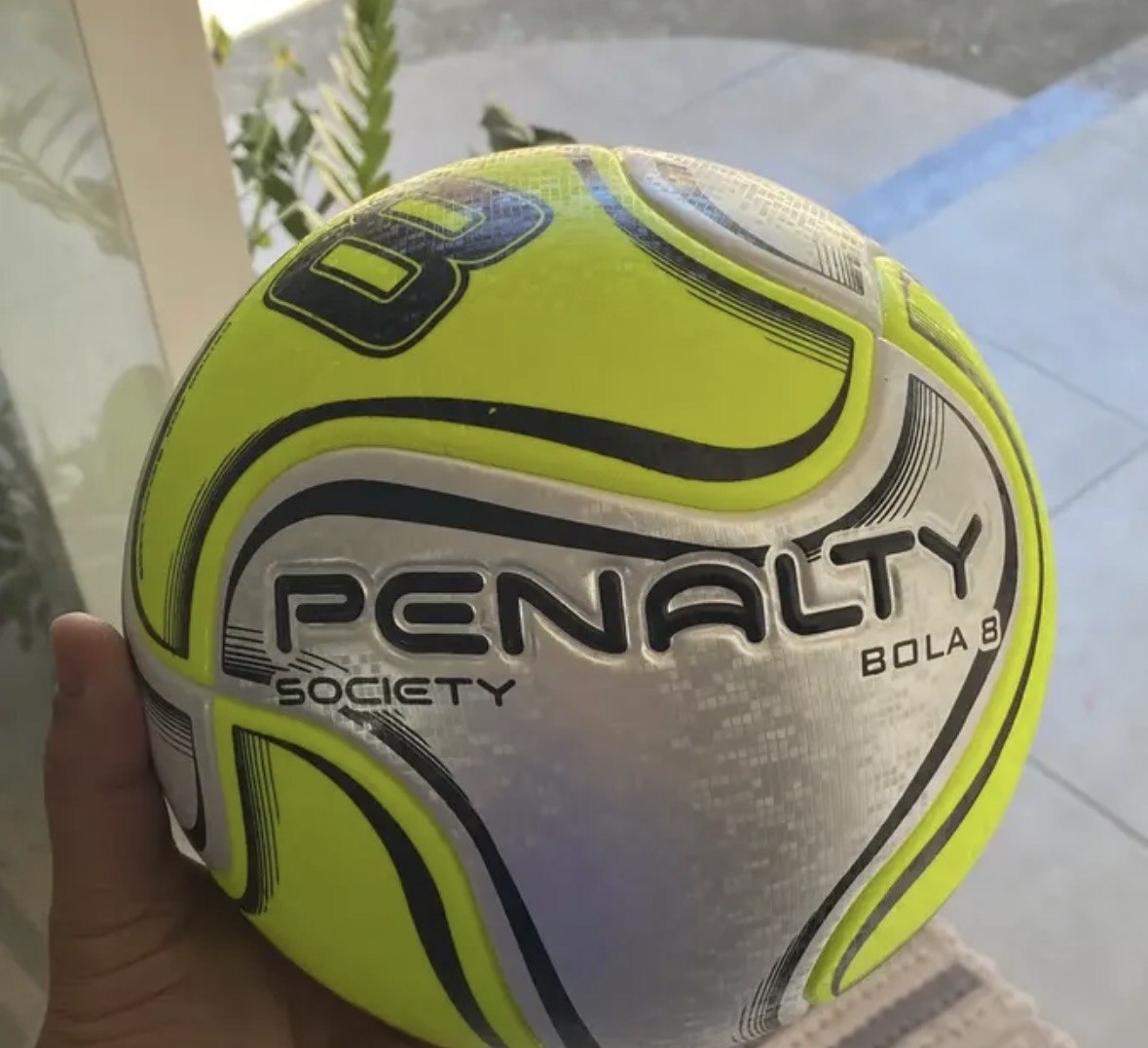 Bola de futebol Society Penalty 8 X Gomos Termotec Oficial Cor Amarelo