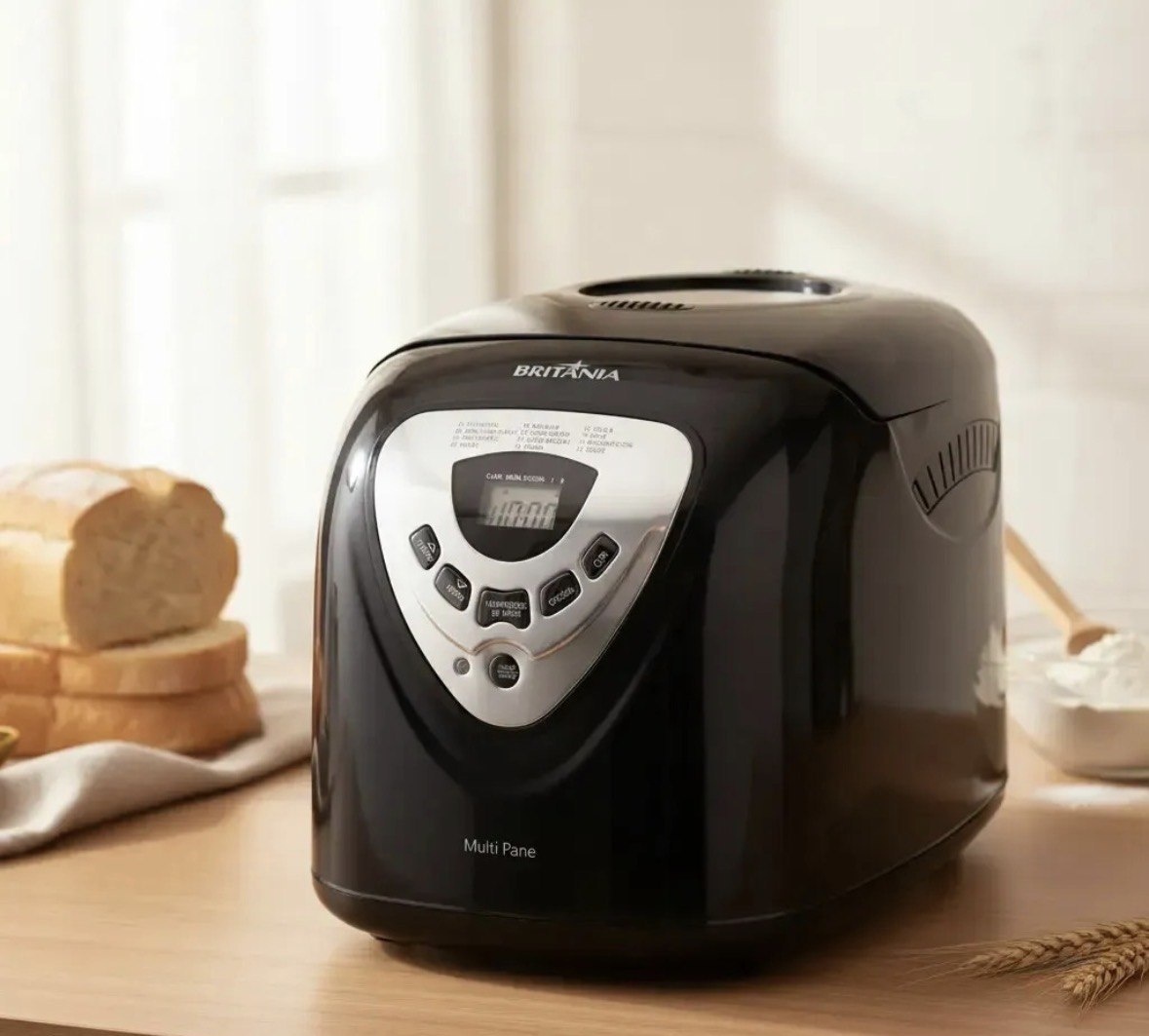 Panificadora Multipane 12P Com Função Timer e Antiaderente Potência de 550W Cor Preto Britânia