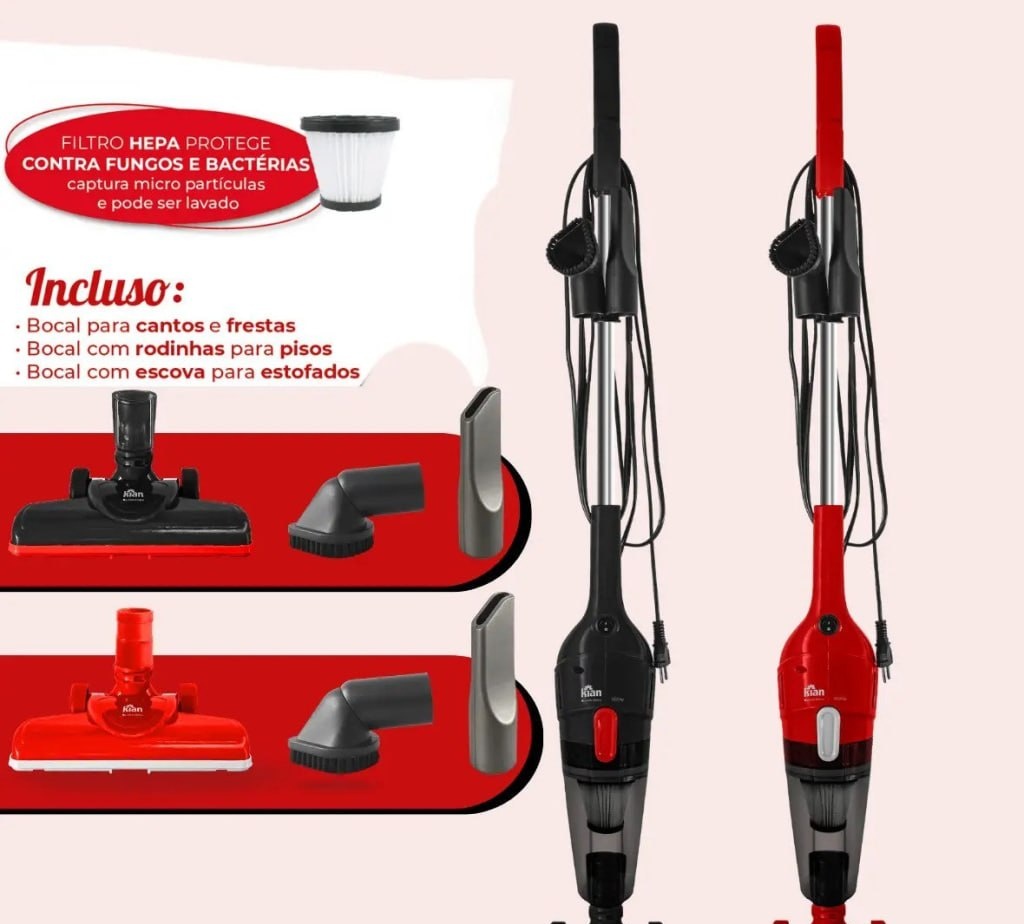 Aspirador De Pó Kian 3 Em 1 1300w Preto