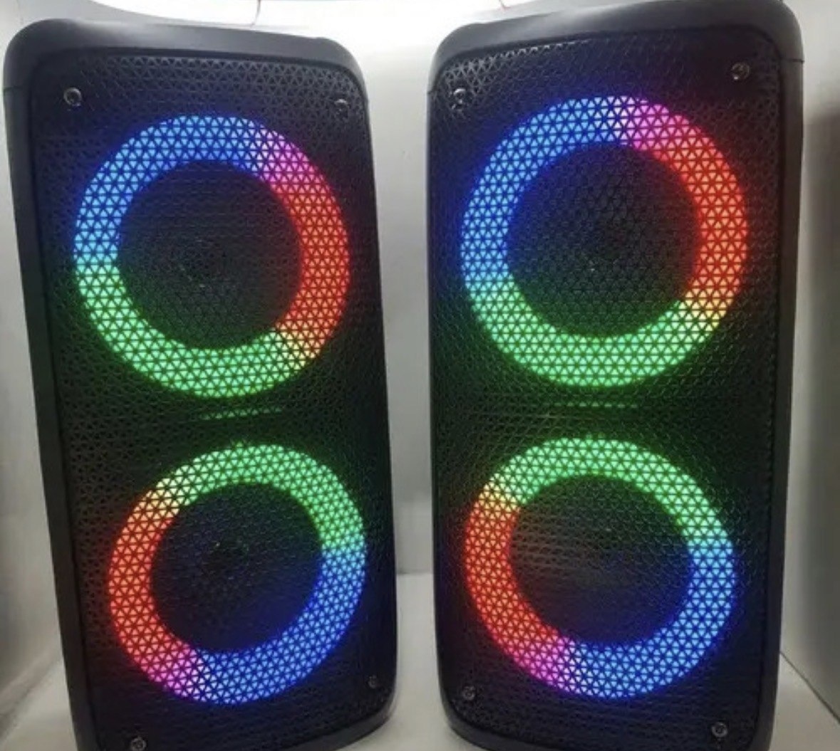 Super Caixa De Som Completa Amplificada 200w 40 Cm De Altura Cor Preto