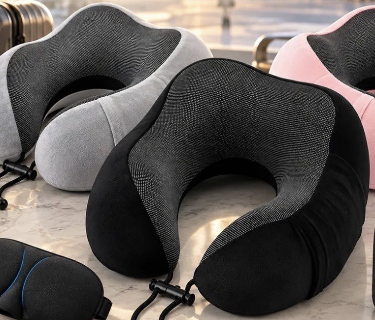 Travesseiro Apoio Encosto De Pescoço Para Viagem Ergonômico