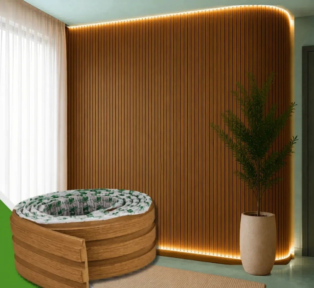 Painel Madeira Ripado Laminado Linha Madeto