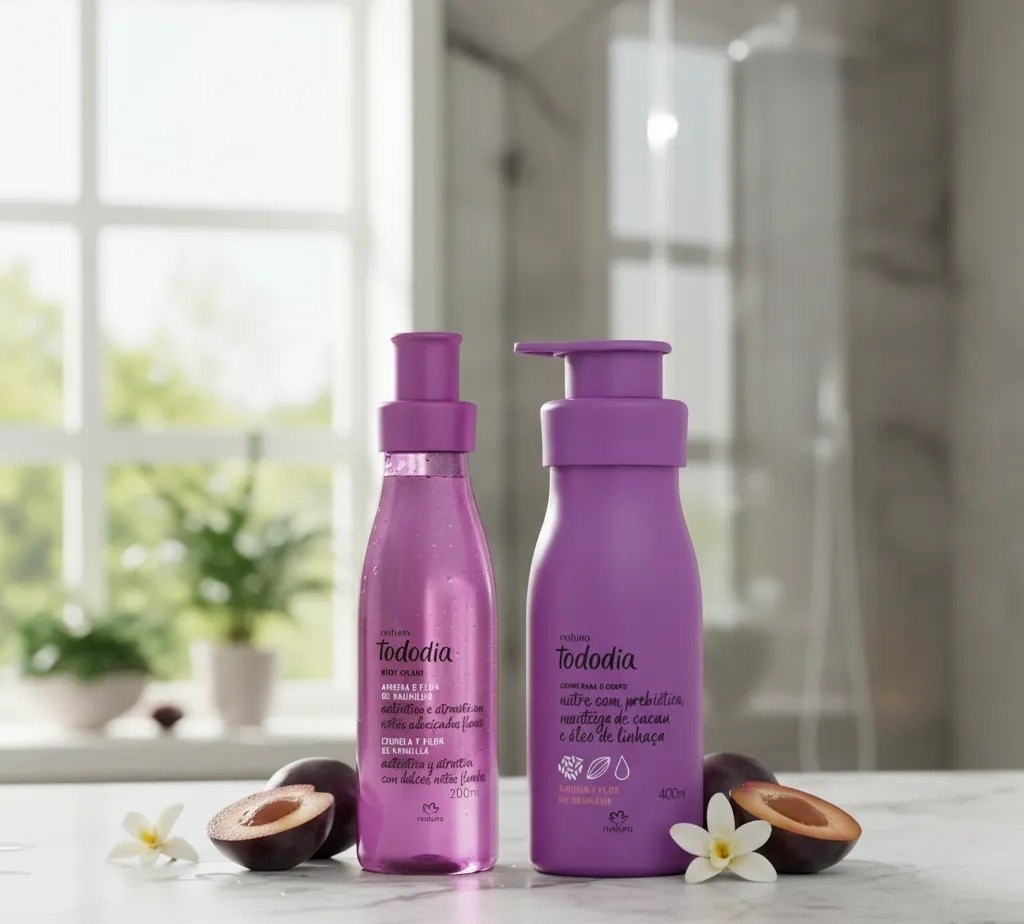 Natura Ameixa Flor De Baunilha Kit Hidratante E Body Splash