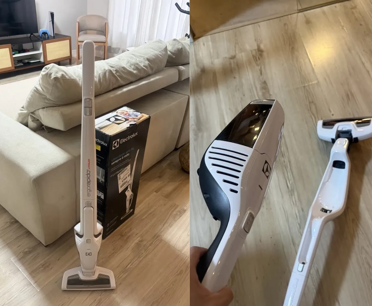 Aspirador de Pó Vertical Sem Fio Electrolux 2 em 1 Cyclone