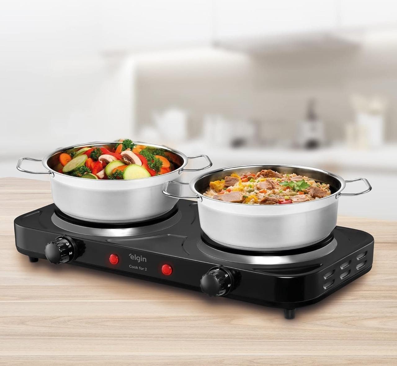 Cooktop elétrico 2 bocas Elgin 110v