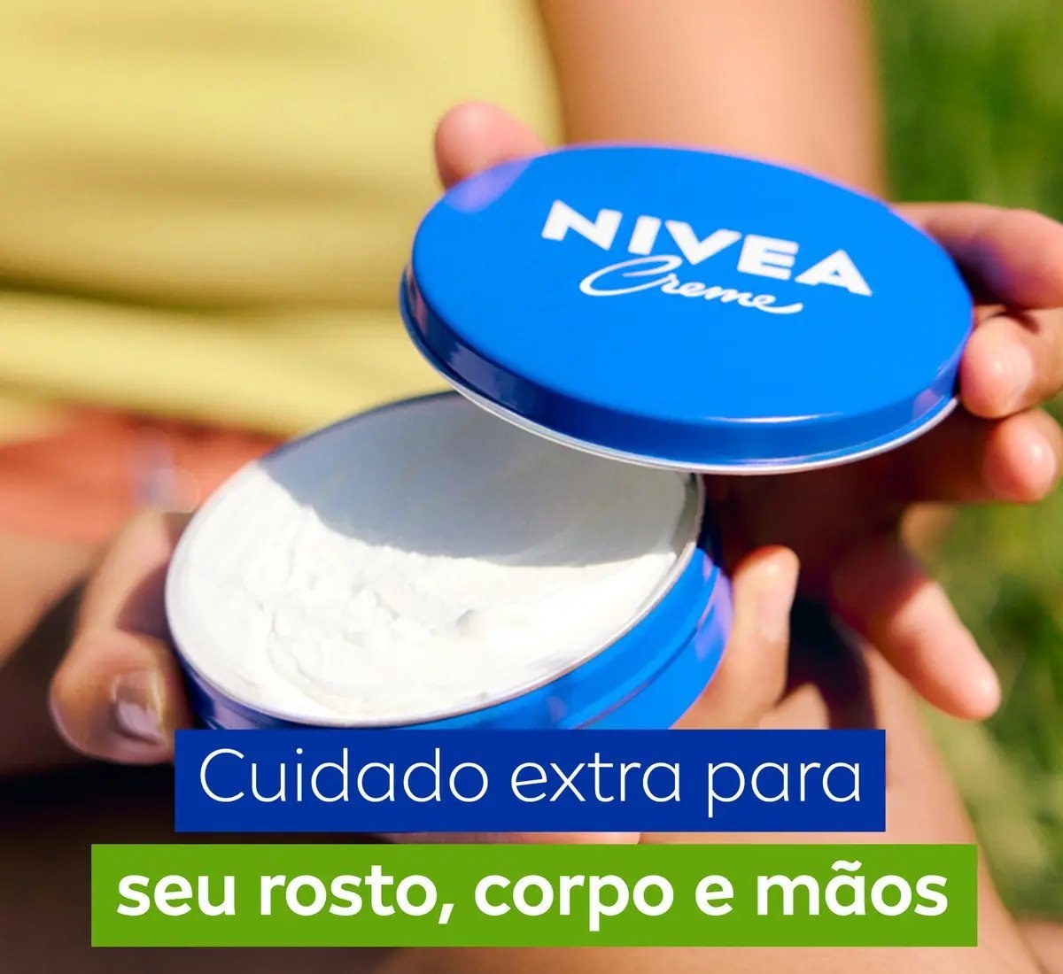 NIVEA Creme Hidratante Lata 145g, Hidratação Profunda 24h, Corporal, Multibenefícios, Todas as Peles