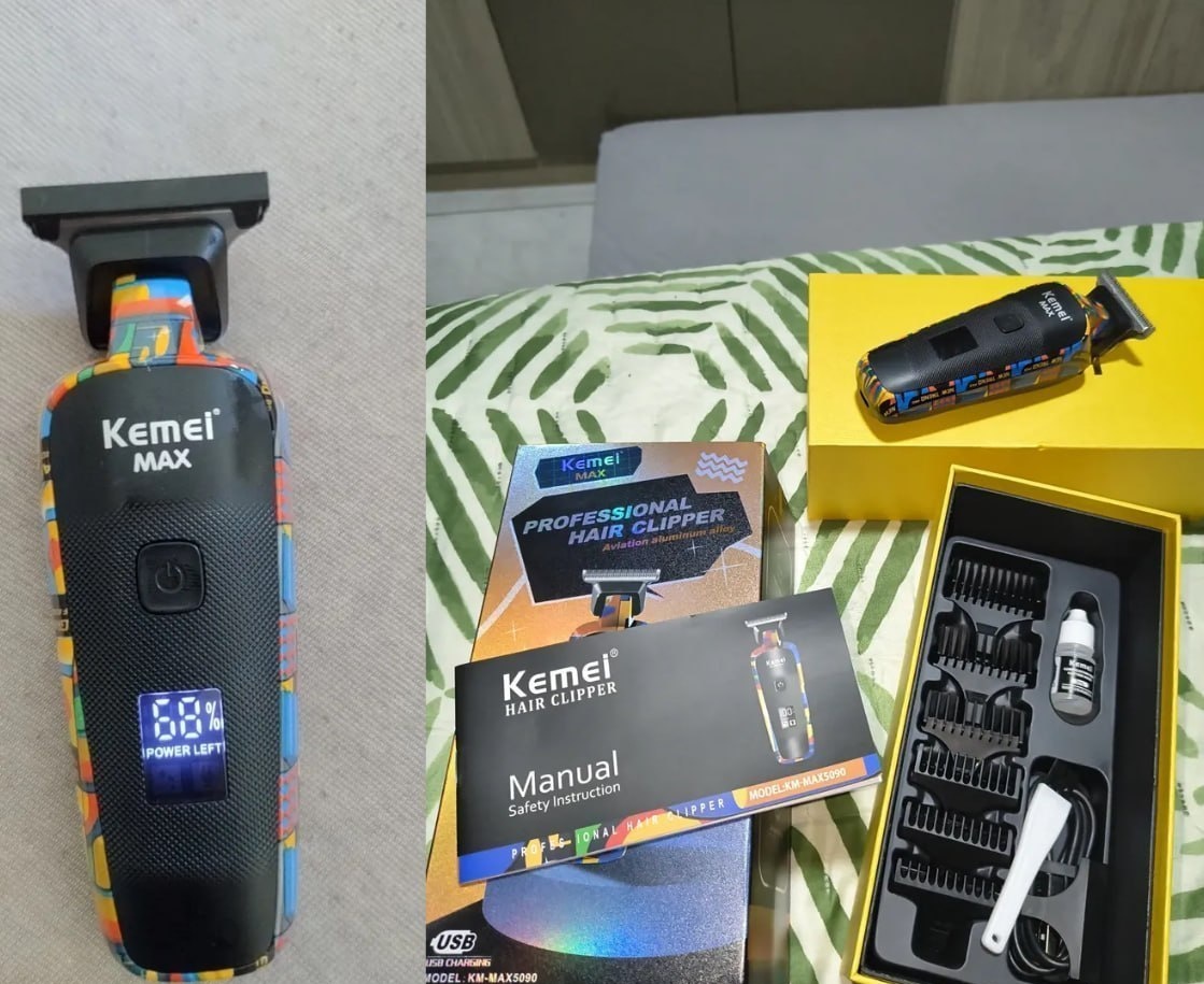 Máquina De Acabamento Profissional Kemei Max5090 Visor LCD