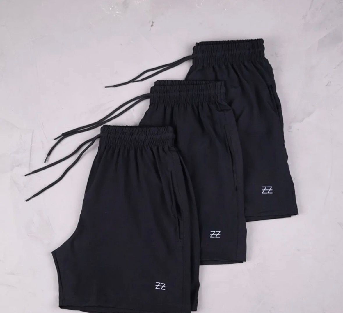 Kit 3 Bermudas Poliéster Elastic