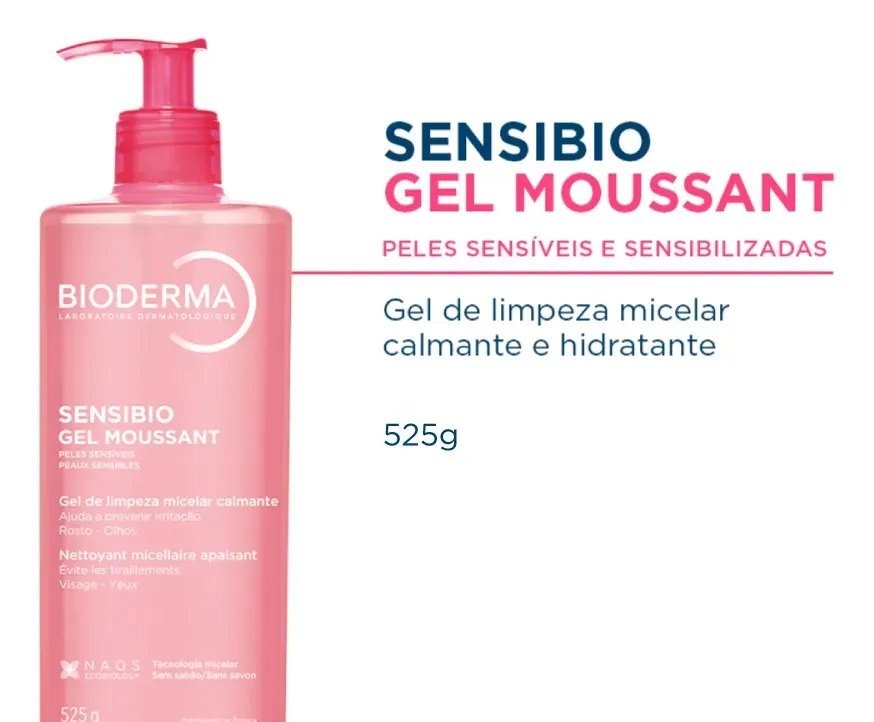 Gel De Limpeza Facial Sensibio Gel Moussant Micelar 500ml Bioderma