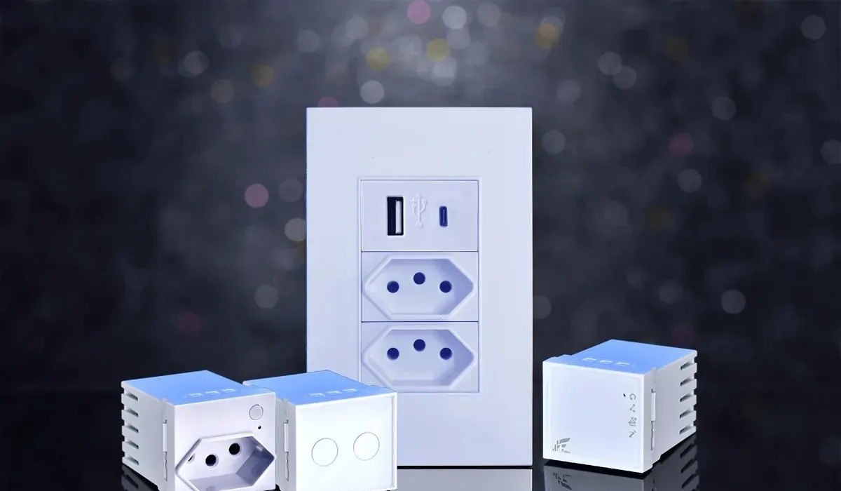 Tomada Interruptor  USB e Tipo C Universal