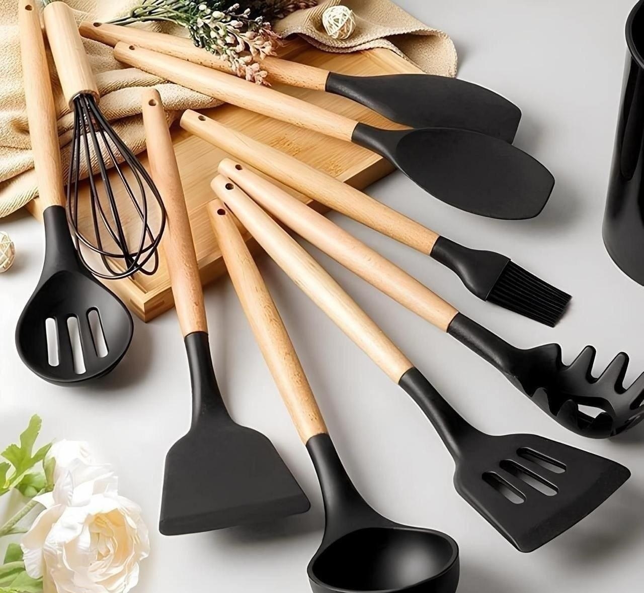 Kit com 12 Utensílios de Silicone Cozinha