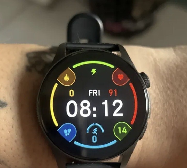 Smartwatch Aurafit G12, Gps, Resistência À Água 3atm, Preto