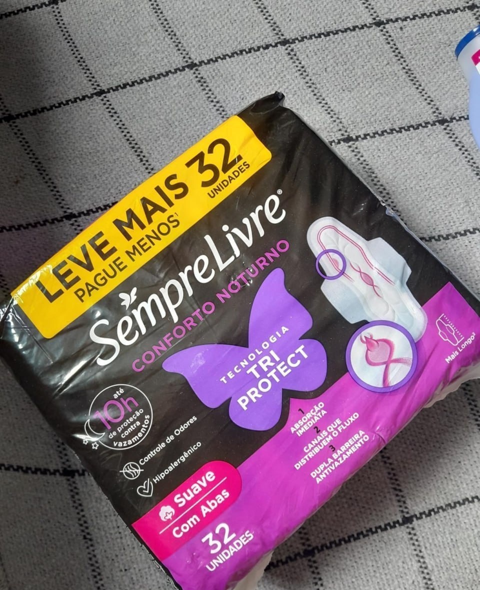 32 un. Absorvente Sempre Livre Externo Noturno Plus Suave