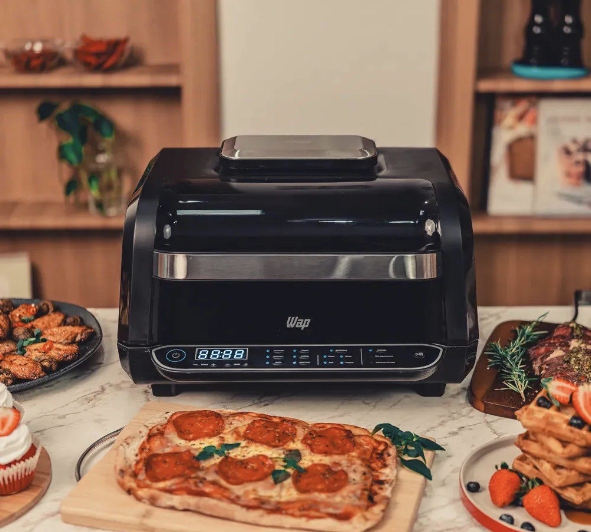 Fritadeira Elétrica Air Fryer 8 em 1 Wap Barbecue Heat Digital Wc Ab1030 220V