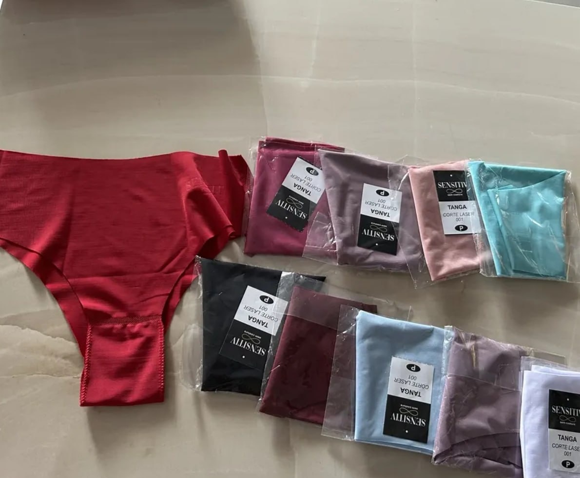 Kit 10 Calcinhas Tanga Sem Costura