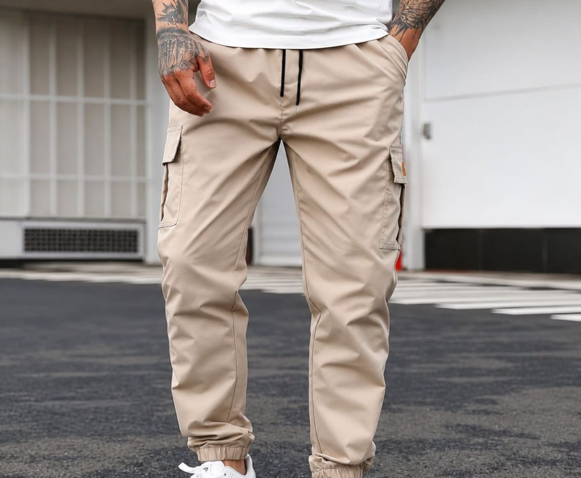 Calça Jogger Cargo Sarja
