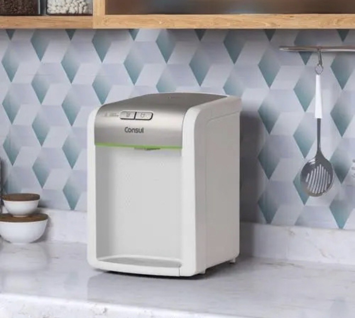 Purificador De Água Consul refrigerado Natural E Gelada com proteção antibactérias Bivolt Consul Branco - CPB34ASVNA
