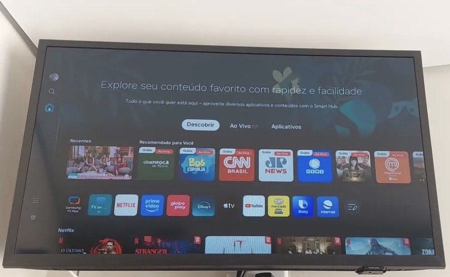 Smart Tv Samsung 32 Hd Tizen Hdr Wi-fi Hdmi Monitor Bivolt Preta Preto