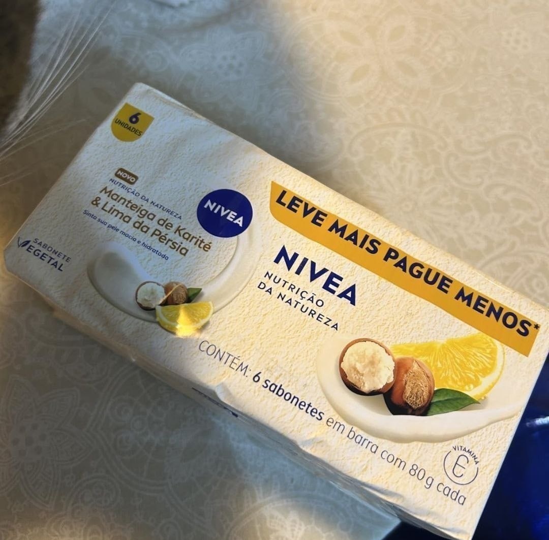 Pack 6 un. Sabonete Nivea Manteiga De Karité  Lima Da Pérsia 80g