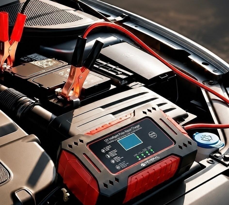 Carregador de Bateria Automotiva Portátil 12V 6A