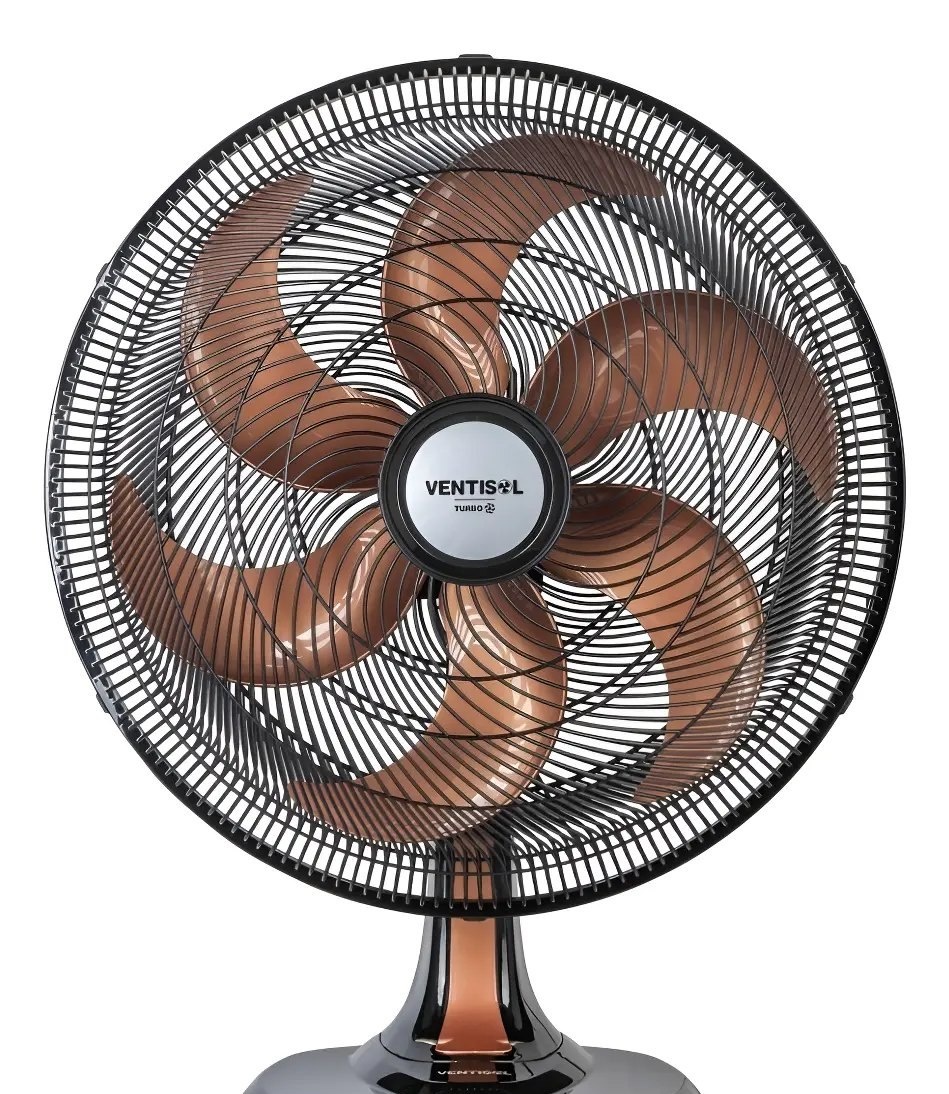 Ventilador Oscilante Mesa Turbo 50cm 6 Pás Bronze Ventisol
