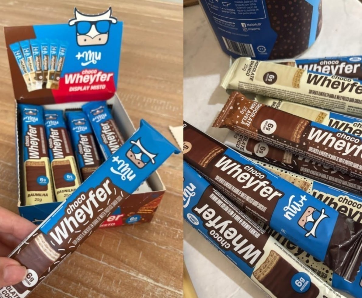 Mu Chocowheyfer Proteico Caixa Mista - 12 unidades, 6g de proteína