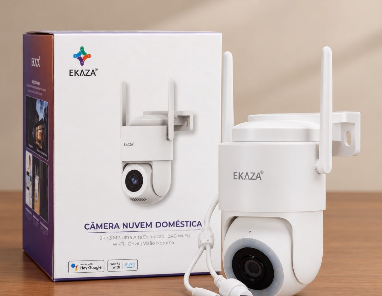 Camera de Segurança Ekaza Wifi Dome Ip66