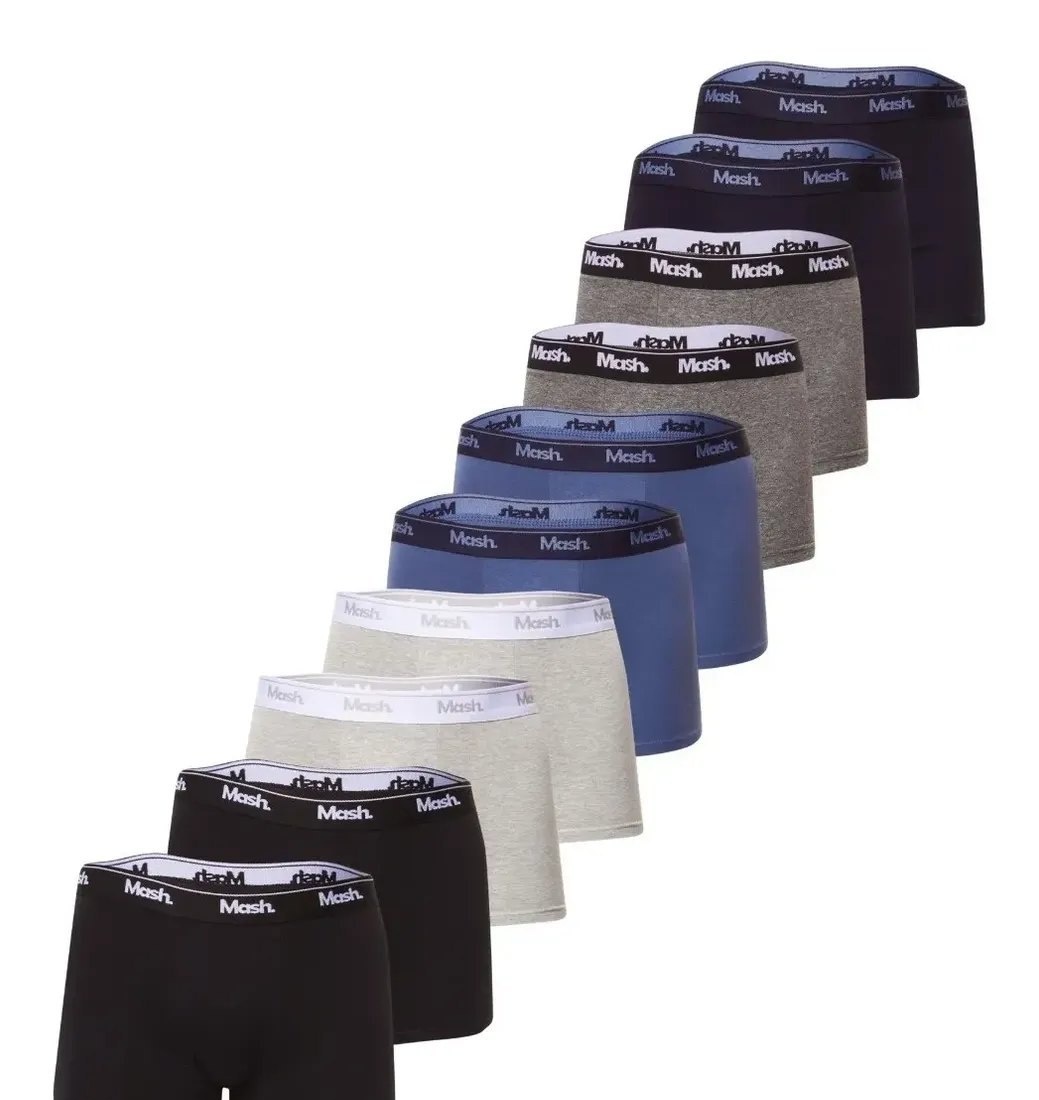 Kit Com 10 Cuecas Masculina Boxer De Algodão Mash Lisas