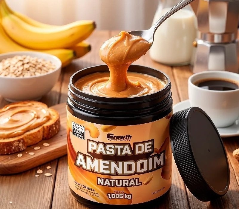 Pasta de Amendoim Integral Torrado 1kg Growth Supplements Natural