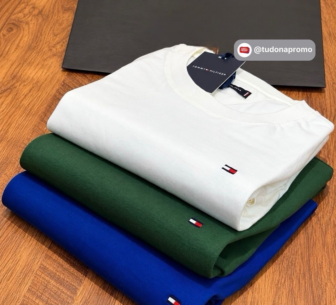 Camiseta Tommy Hilfiger Essential Cotton Tee 3 cores