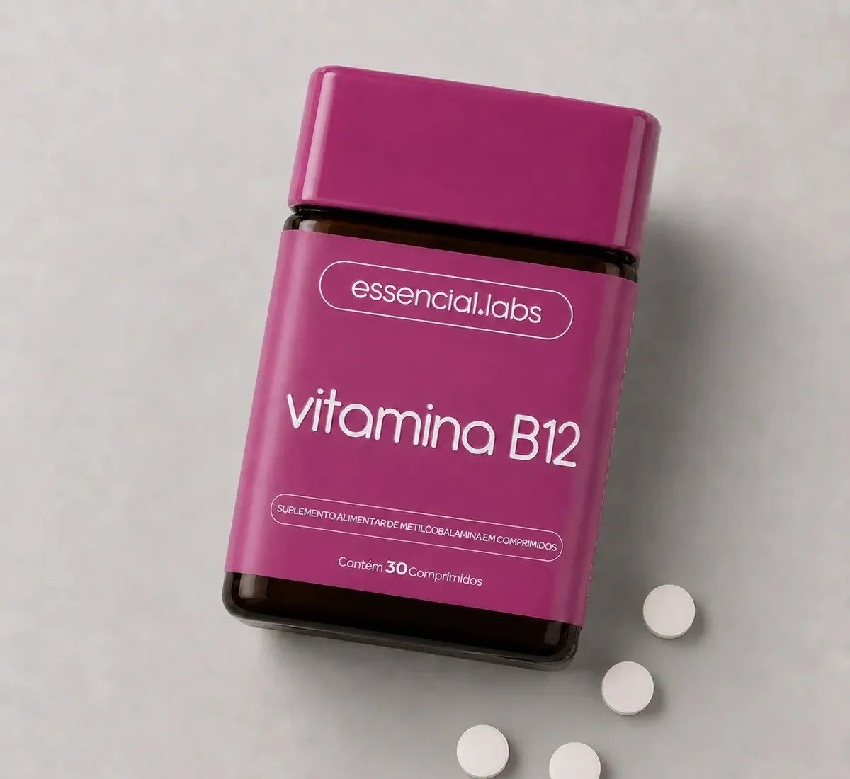 VITAMINA B12 Metilcobalamina - Fórmula com Máxima Pureza e Concentração - 30 Doses
