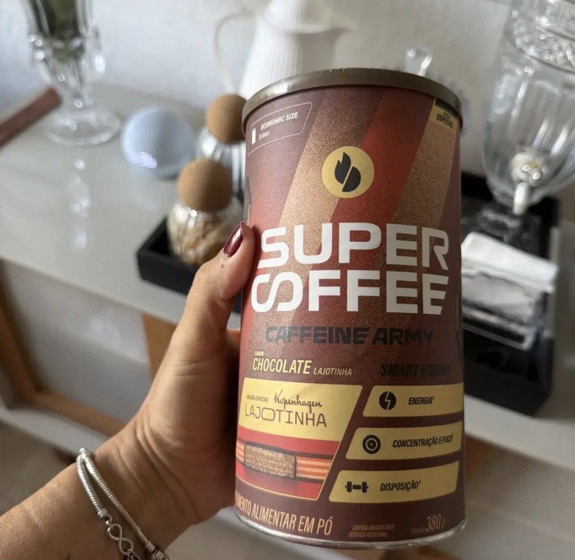 Supercoffe Chocolate Grande 220g Nova Formula 3. Sabor Língua De Gato