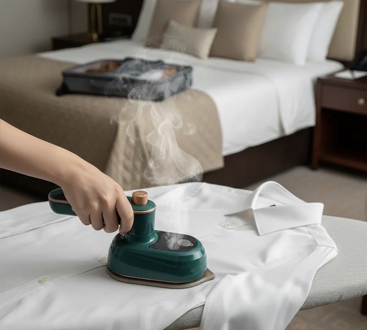 Mini Ferro De Passar Roupa A Vapor Para Viagem Bivolt
