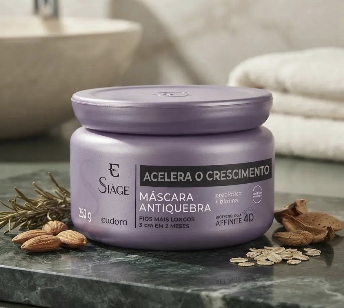 Máscara Antiquebra Eudora Siàge Acelera o Crescimento 250g