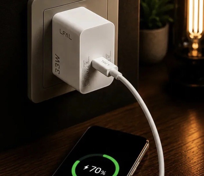 Carregador Turbo de 33W LFAL USB-C, com Cabo para Xiaomi e Motorola