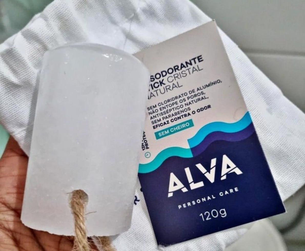 Desodorante Alva Stick Cristal Sem Embalagem 120g