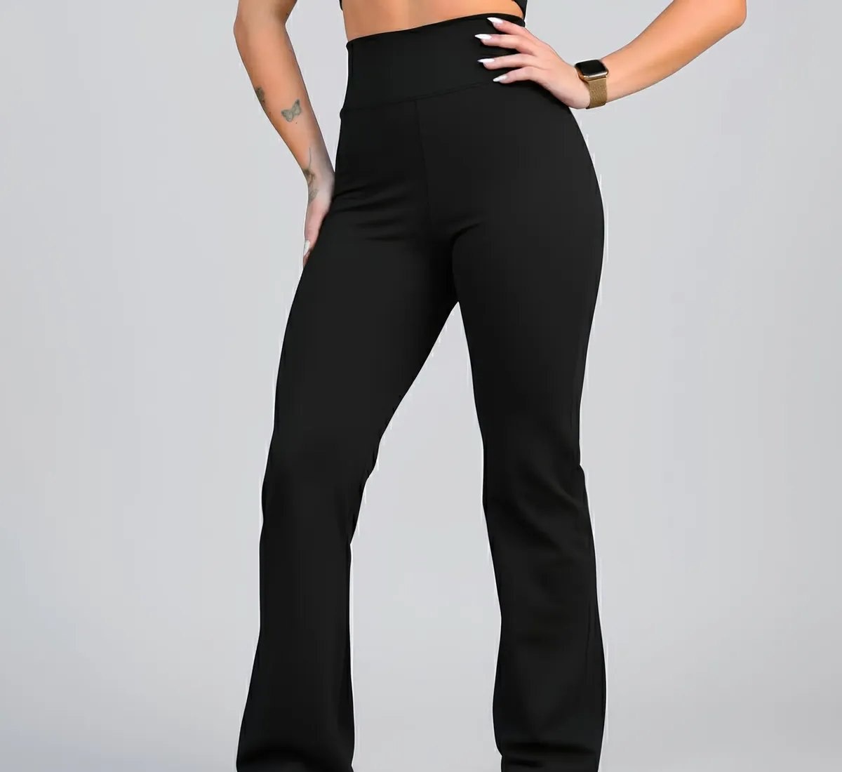 Calça Legging Leg Zero Transparência Cintura Alta Academia