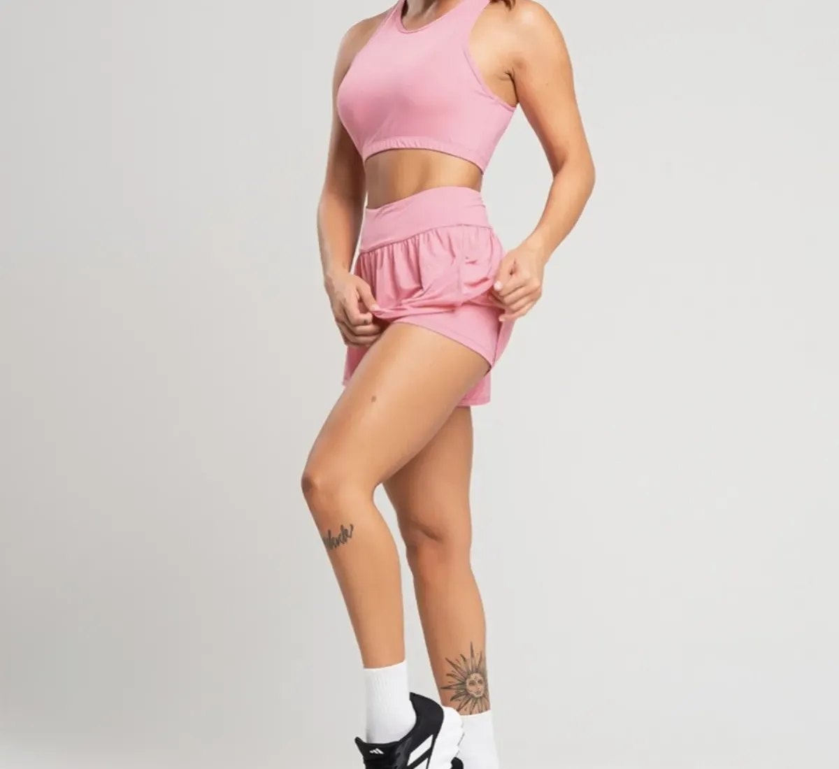 Conjunto Fitness Top Short Roupa Academia várias cores