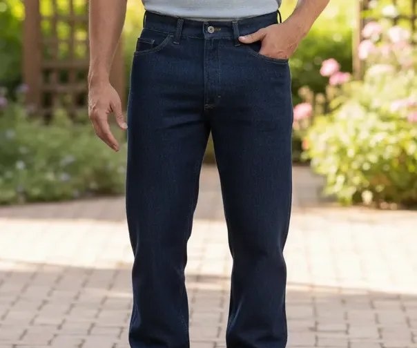 Calça Jeans Masculina Tradicional Básica Corte Reto Mzoco